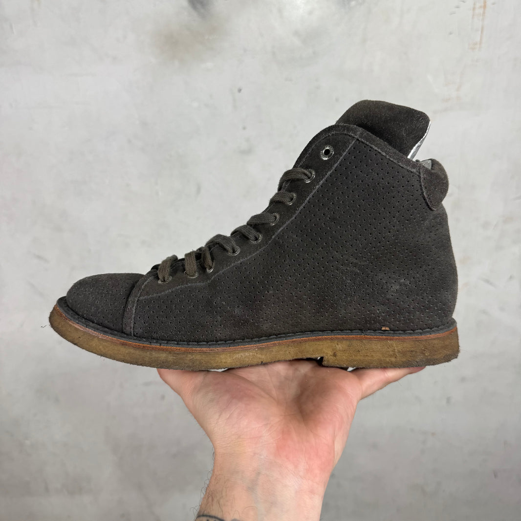 Chanel Interlocking CC Logo Brown Boots