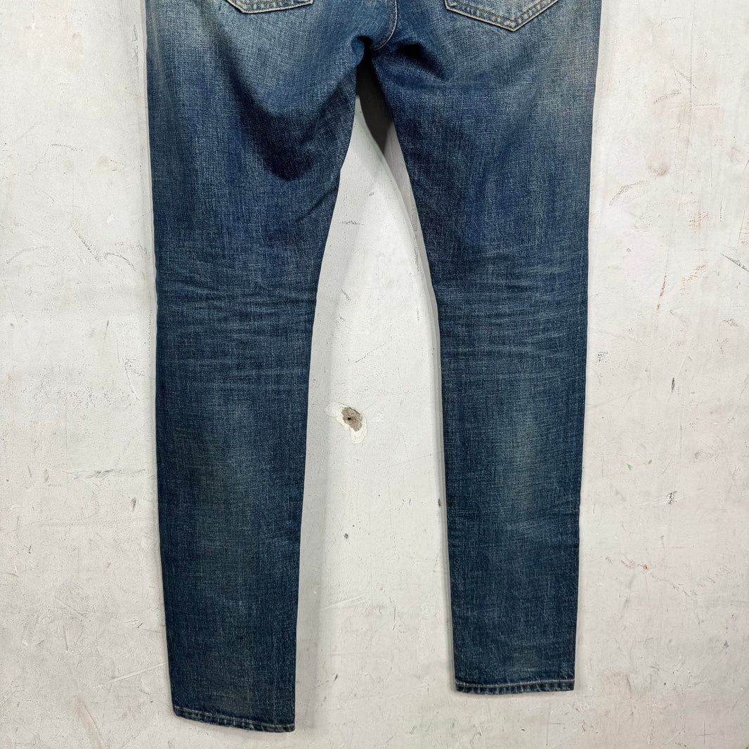 Saint Laurent Distressed Medium Wash D02 Jeans