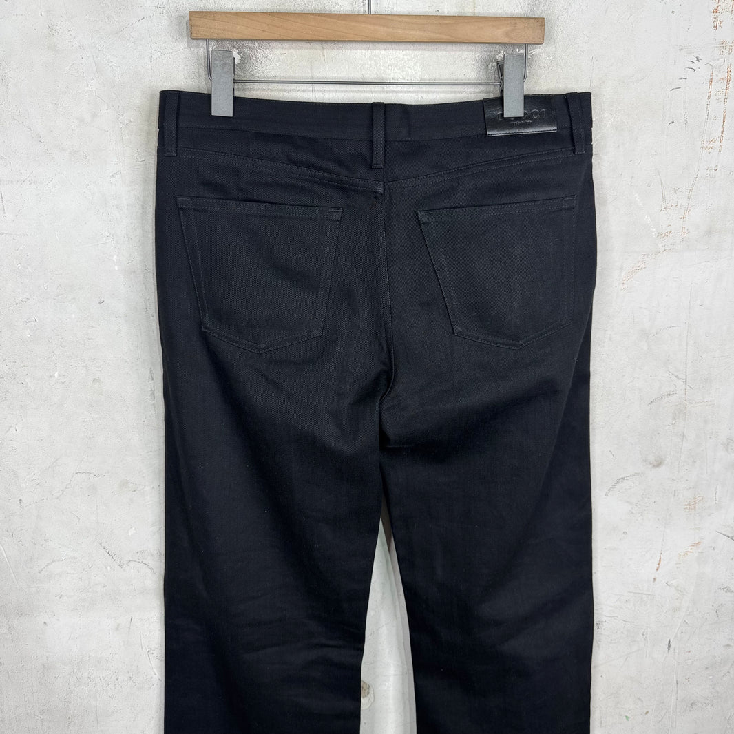 Gucci Black Raw Horsebit Jeans