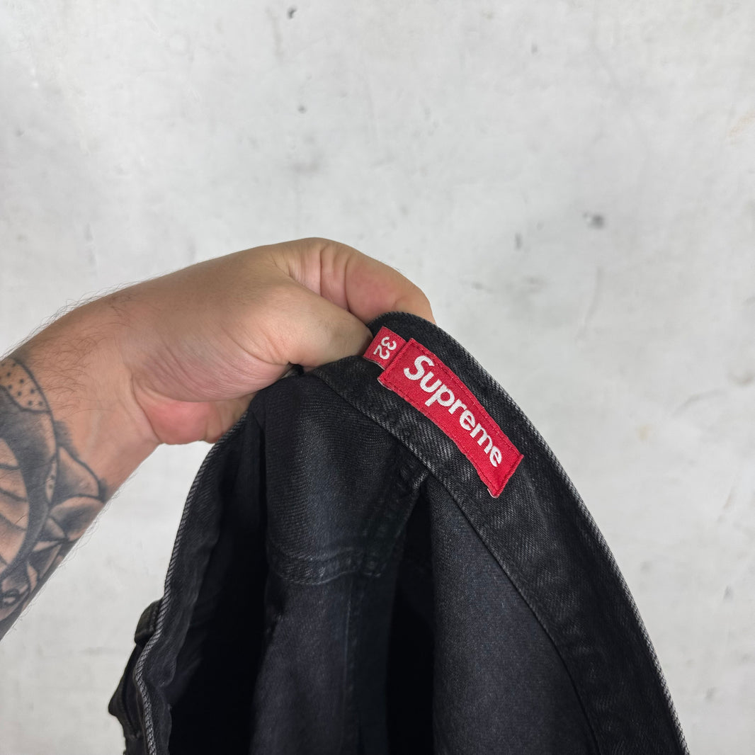 Supreme Black Baggy Selvedge Jeans
