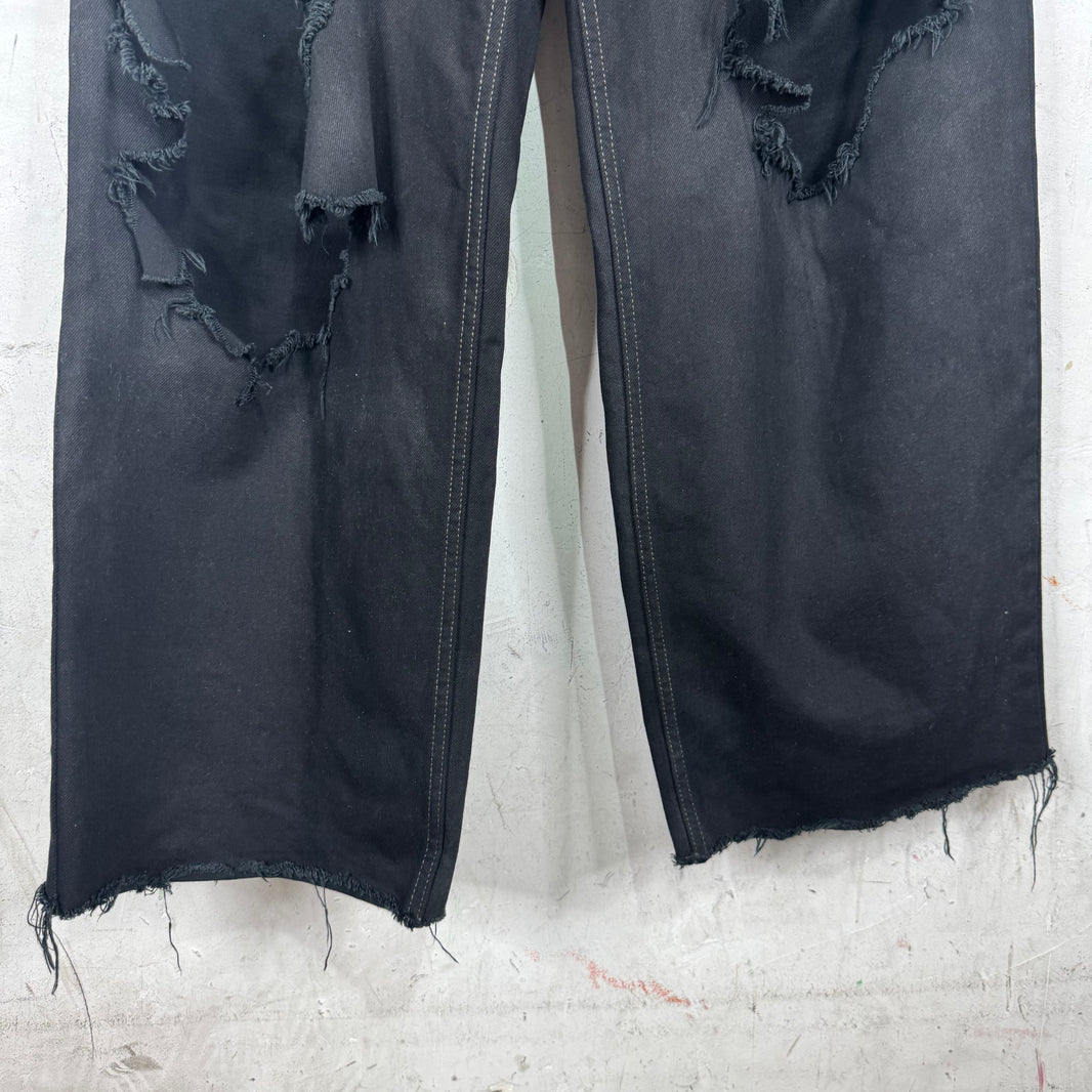 Balenciaga Distressed Boxer Baggy Jeans