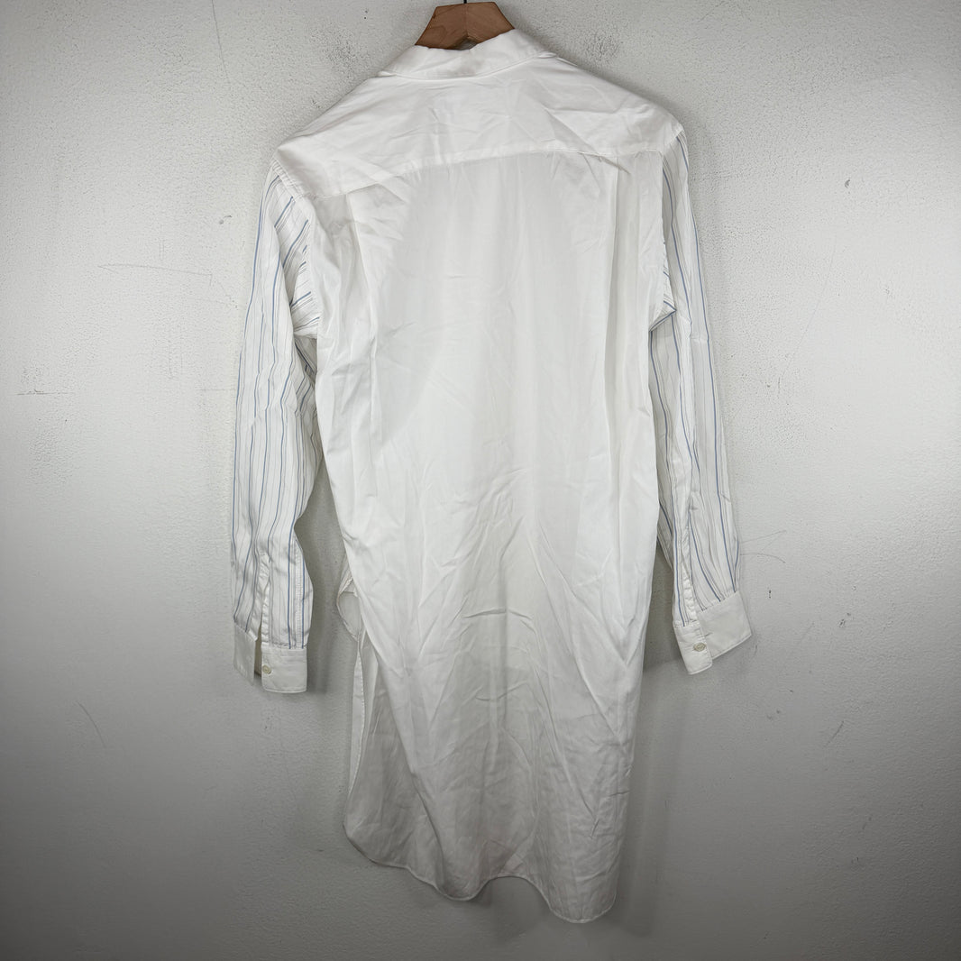 CDG White Striped Button Up Shirt
