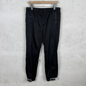 Prada Gabardine Nylon Ankle Strap Pants