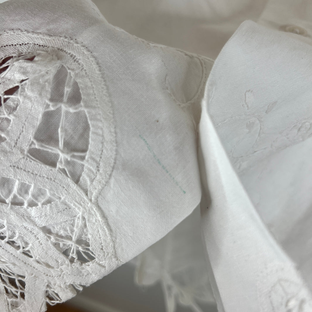 Bode Linen Cutwork Shirt