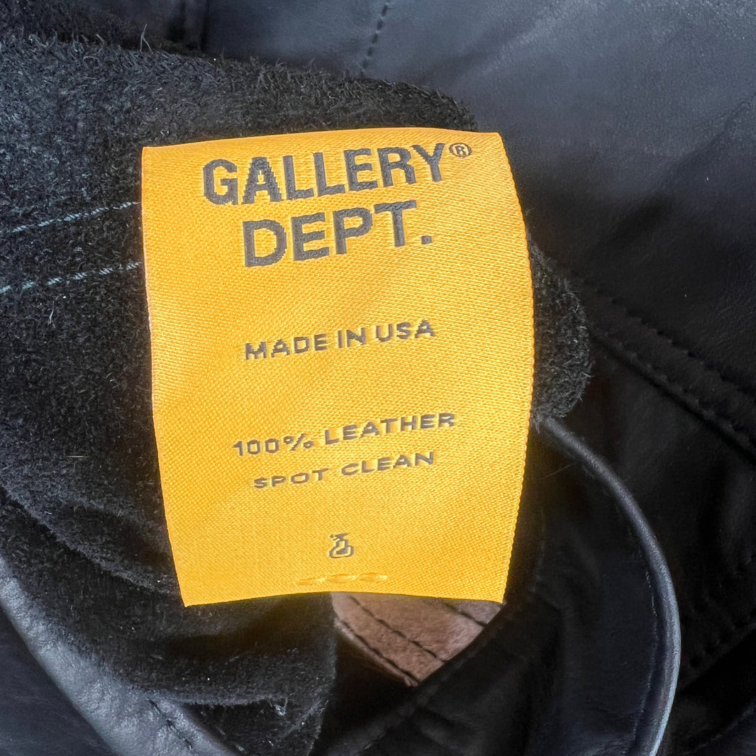 Gallery Dept Calf Hair Embroidered Leather Jacket