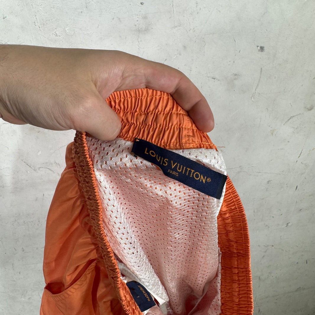 Louis Vuitton Orange Monogram Swim Trunks