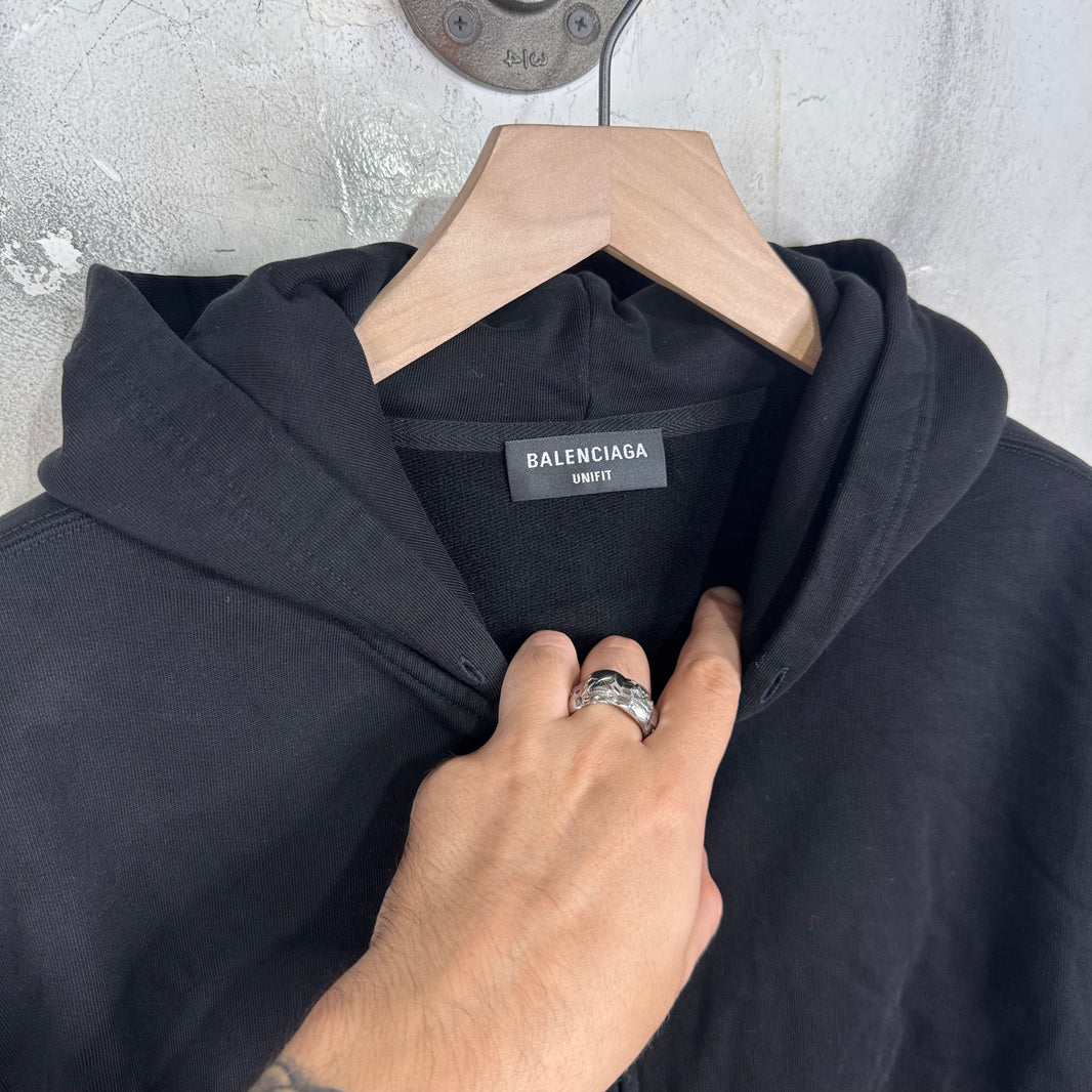 Balenciaga Tab Logo Zip Hoodie