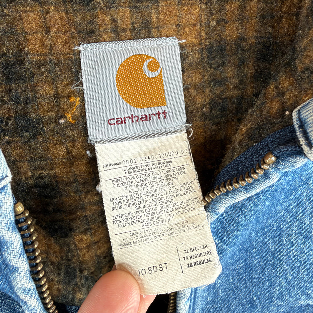 Vintage Carhartt Denim Hooded Jacket
