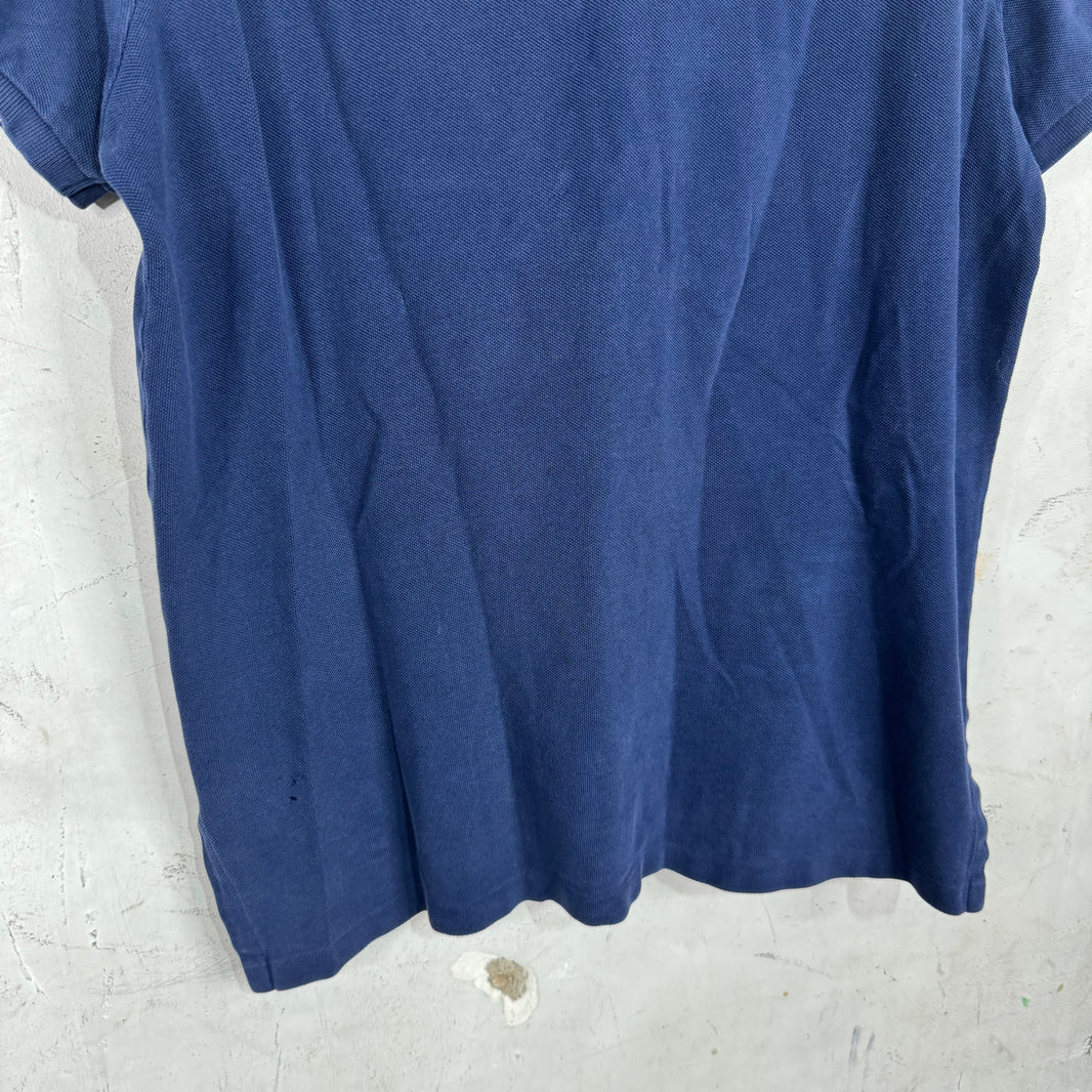 Ralph Lauren Navy Big Horse Green/White Diagonal Stripe