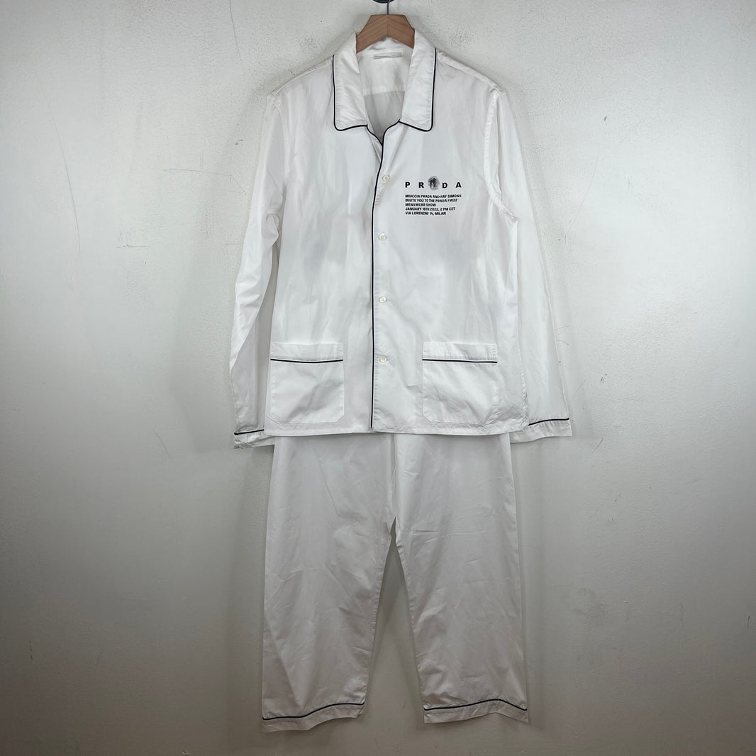 Prada White Invite Pajama Set