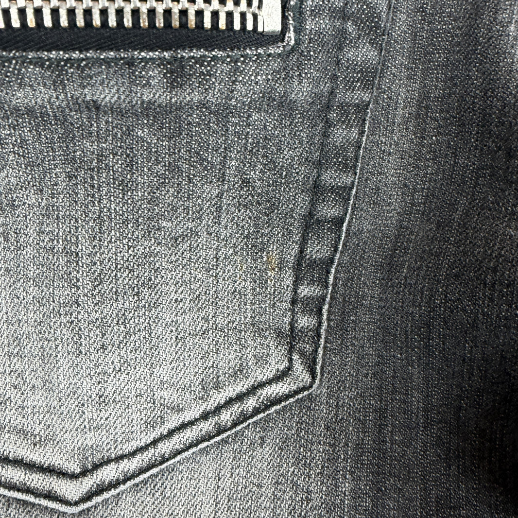 Balmain Skinny Low Rise Zipper Jeans