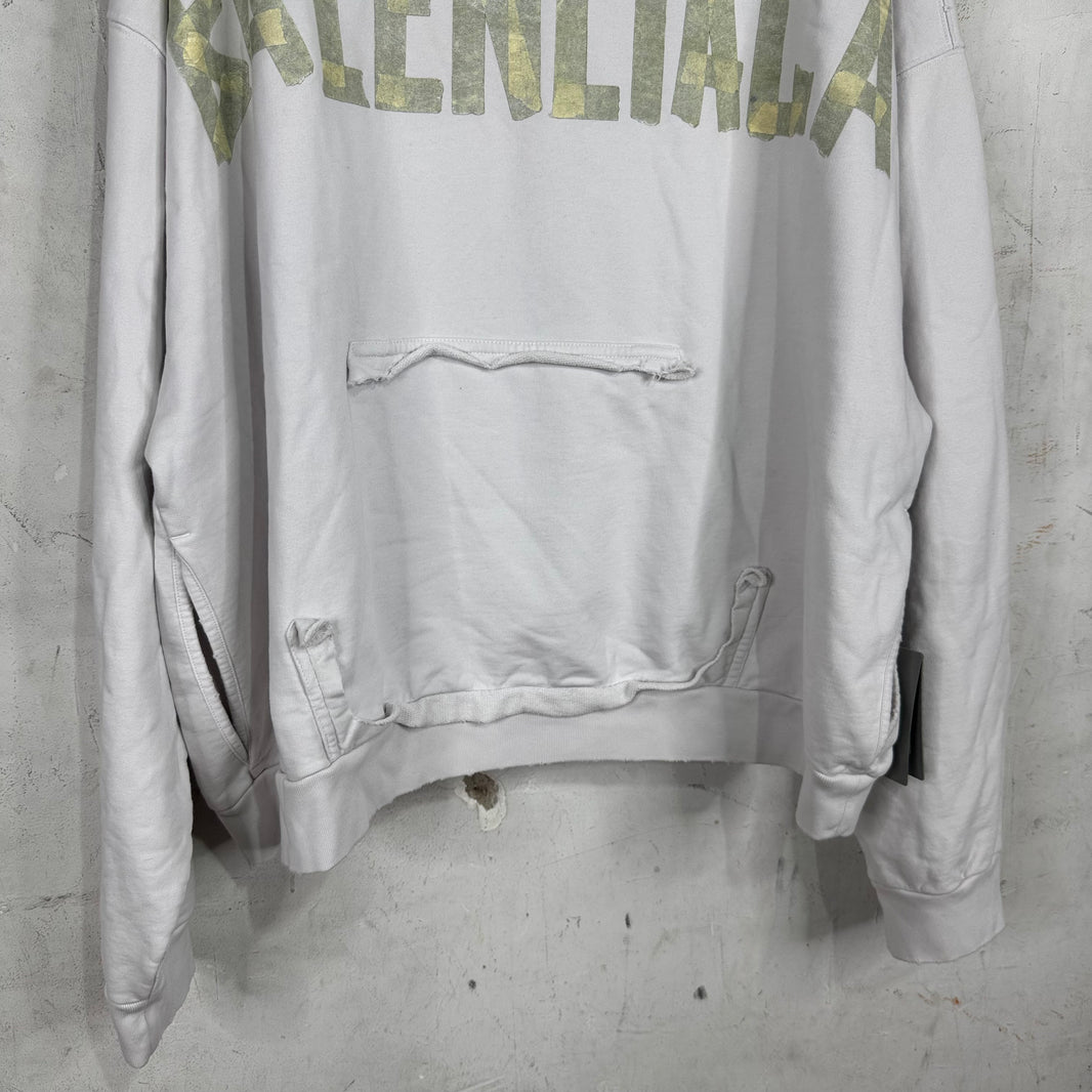 Balenciaga White Tape Hoodie