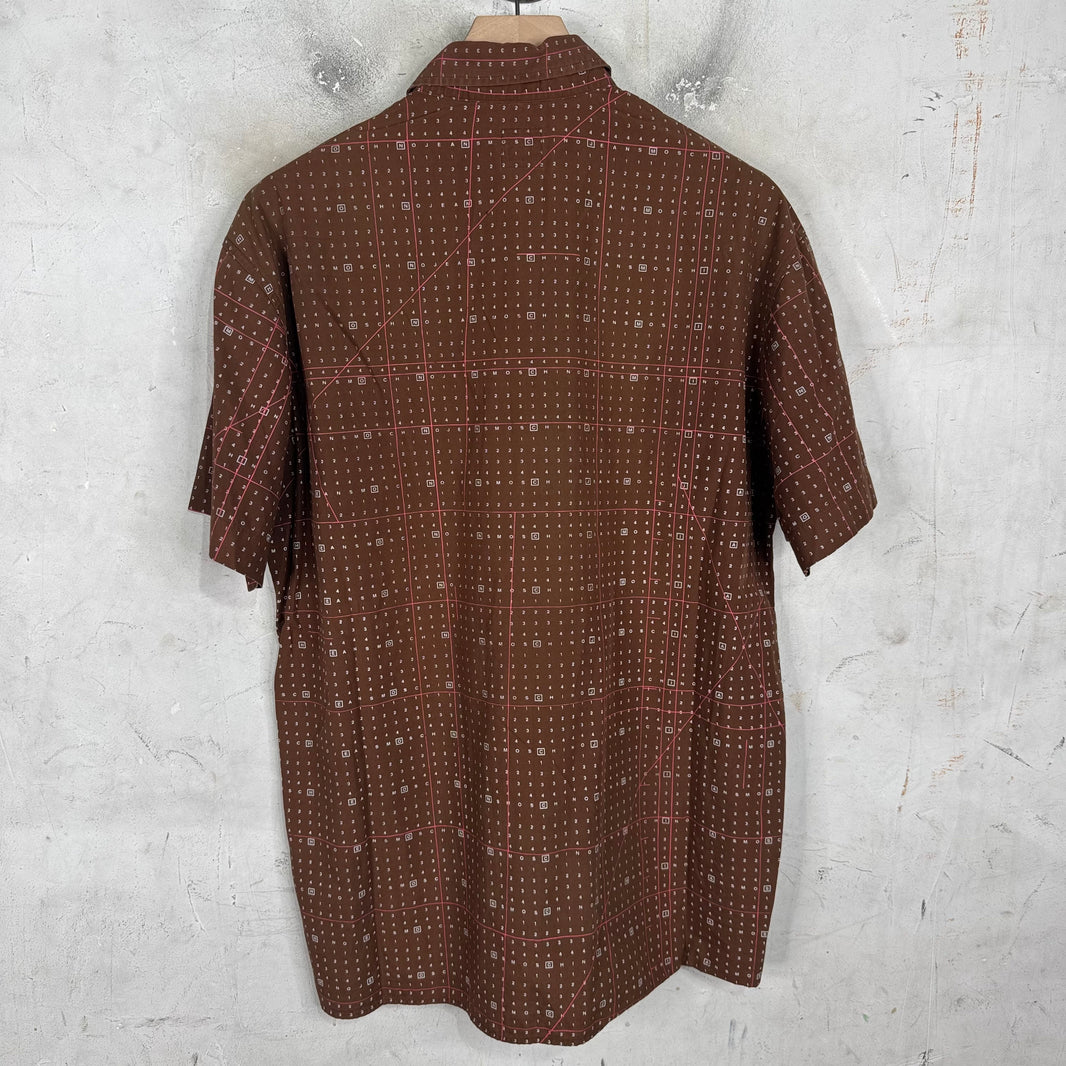 Moschino Brown Crossword S/S Shirt
