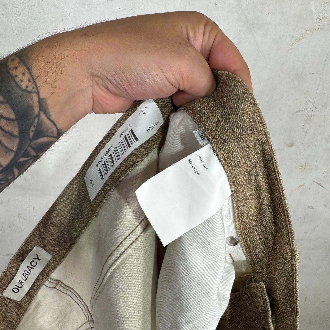 Our Legacy Printed Beige Third Cut Jeans