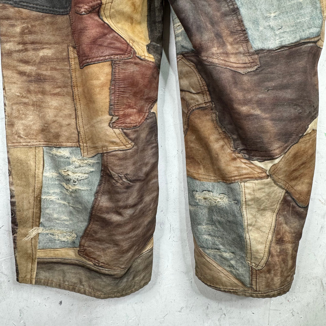 Acne Studios Trompe Leather Baggy Jeans