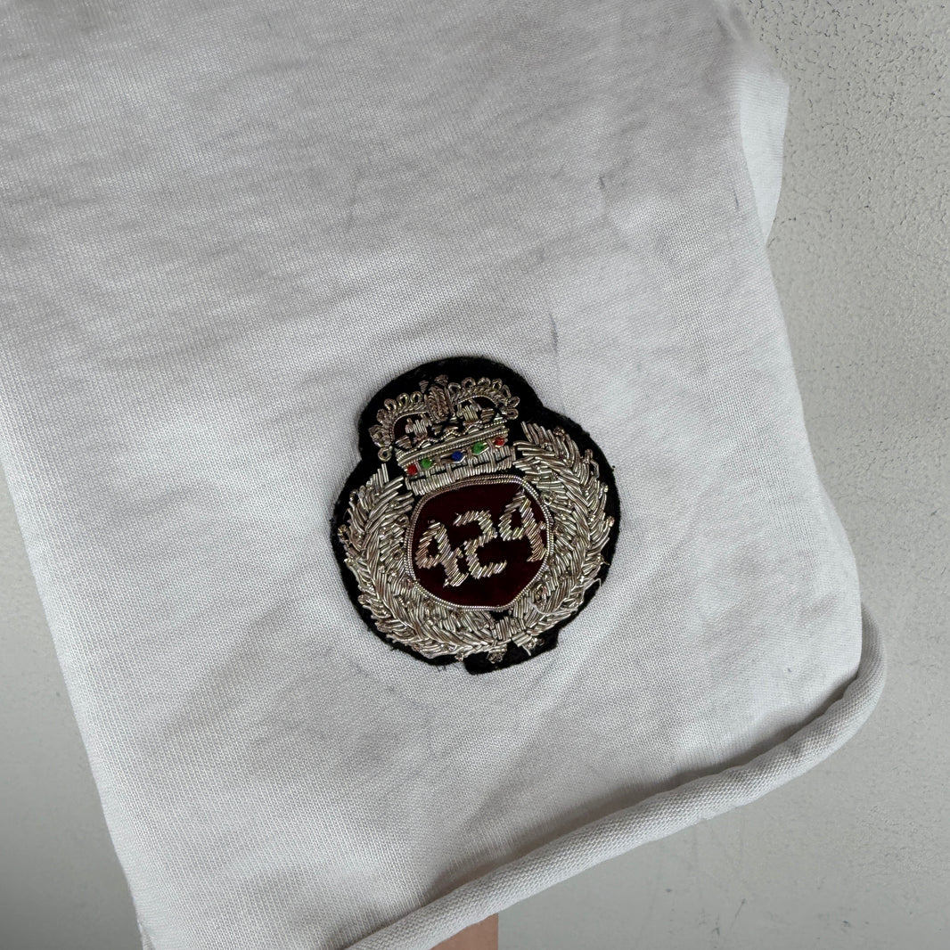 424 Academy Crest White Beanie