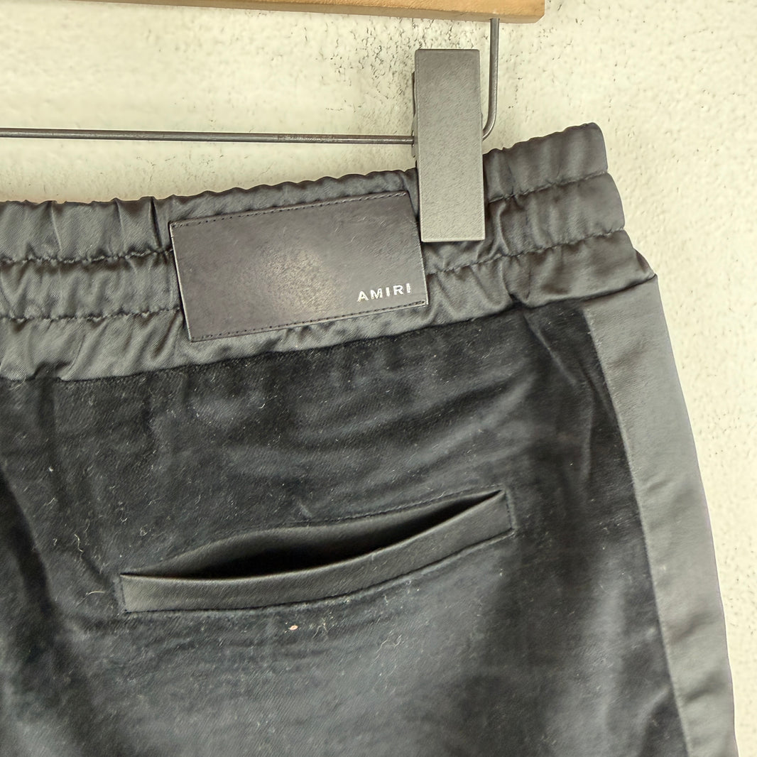 Amiri Velvet Black Shorts