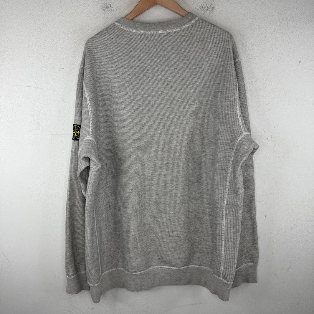 Stone Island Gray Zipper Pocket Crewneck