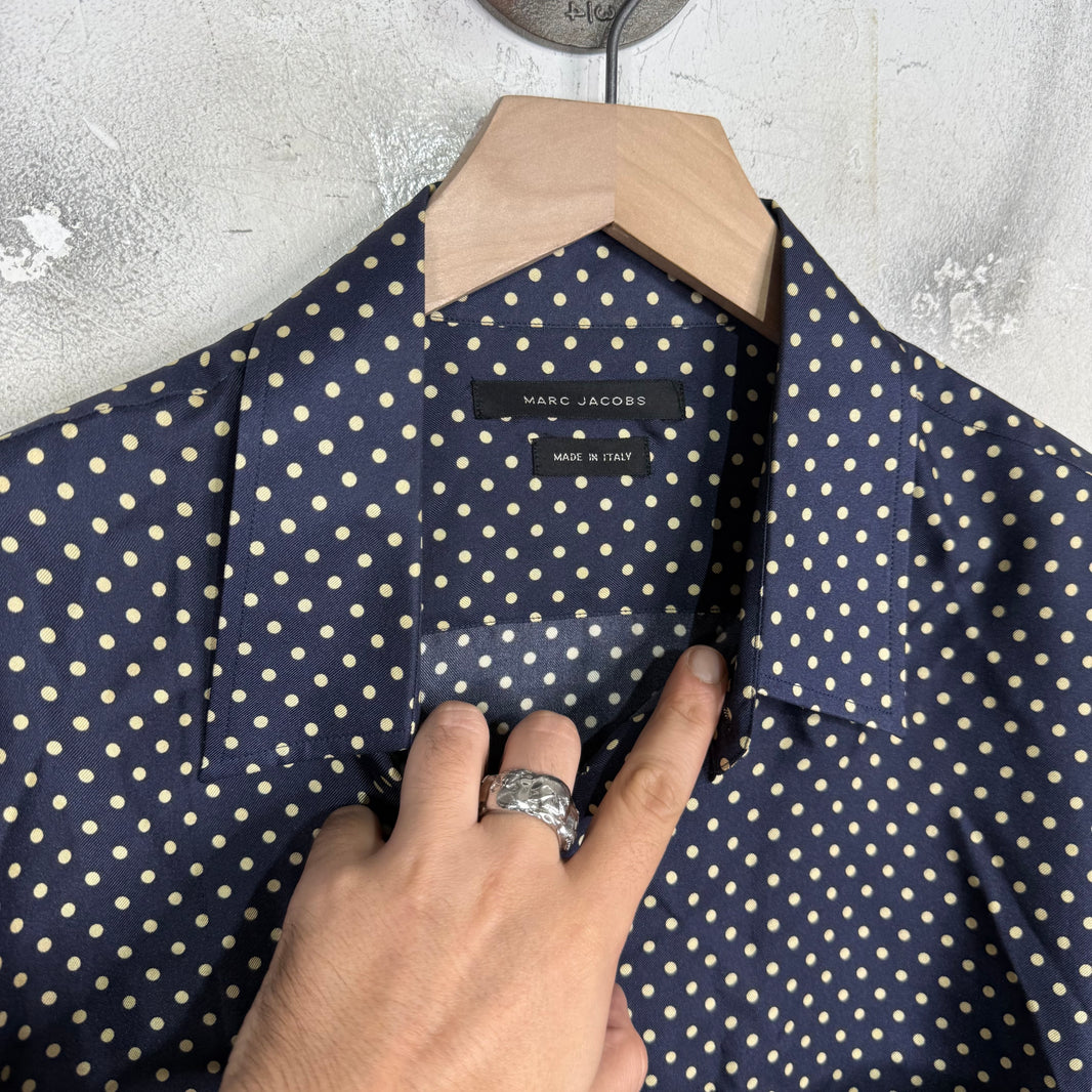 Marc Jacobs Polka Dot Silk Button Up
