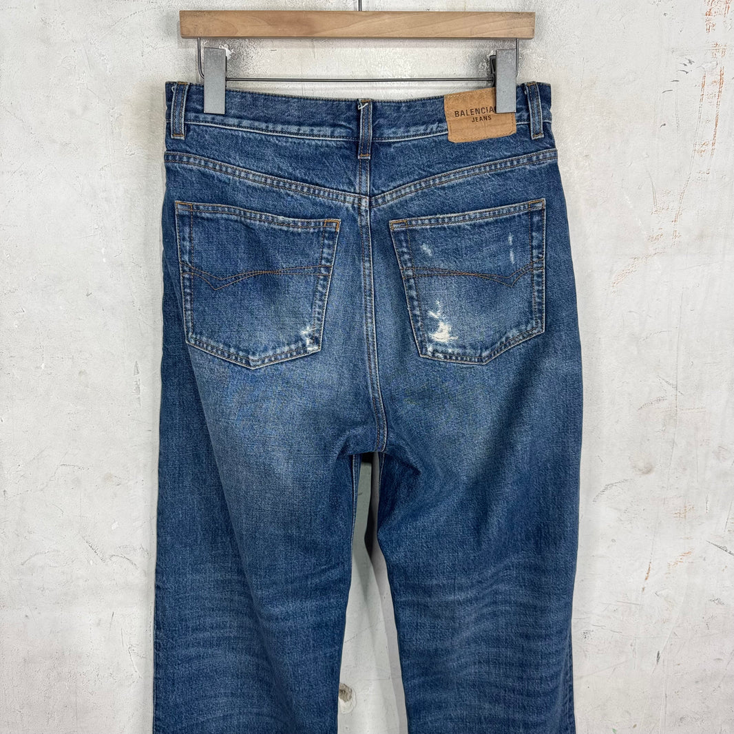 Balenciaga Loose Straight Medium Wash Jeans