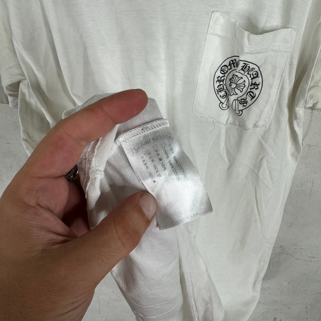 Chrome Hearts White Smoked Horseshoe T-Shirt