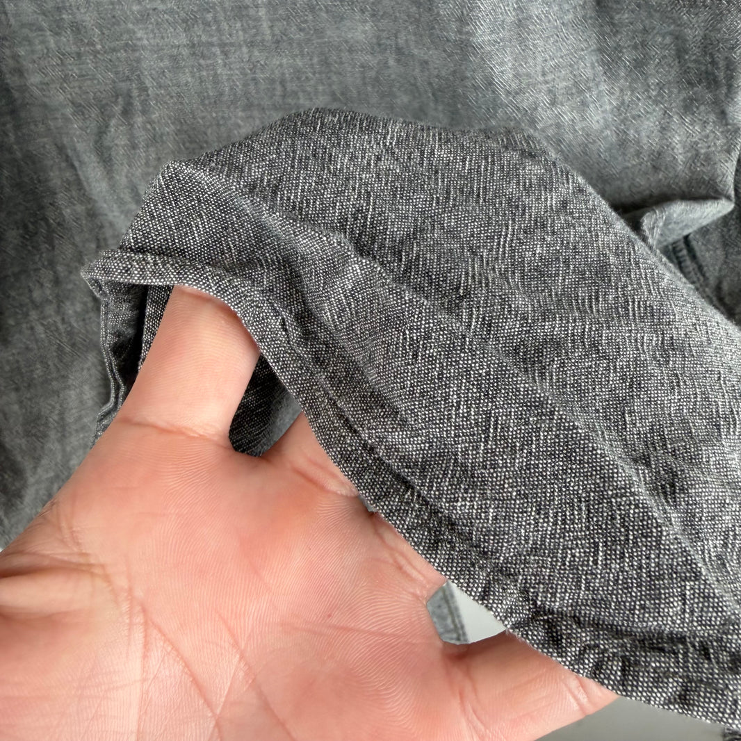 RRL Pocket Gray Button Up L/S Pocket Shirt