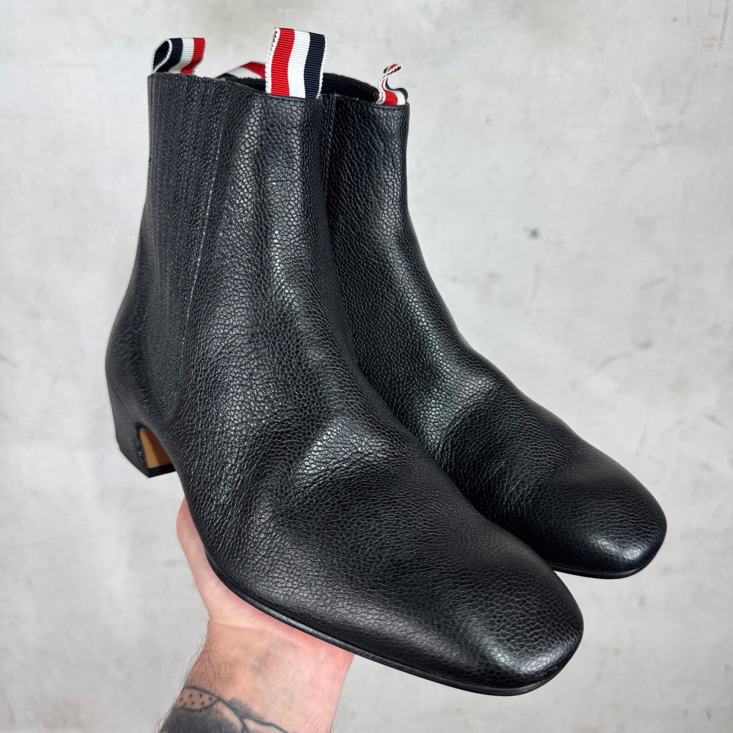 Thom Browne Pebbled Leather Chelsea Boots