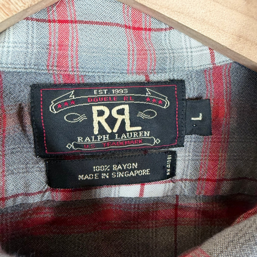 RRL Red/Gray Gradient Flannel Shirt