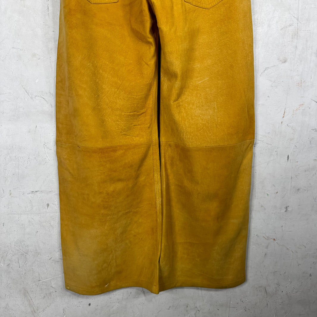 Marni Suede Flared Bootcut Pants