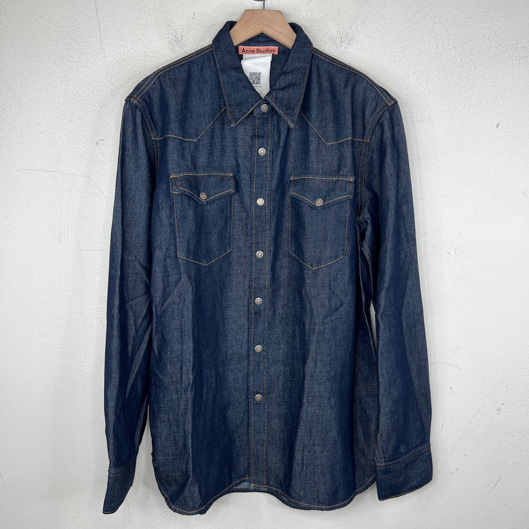 Acne Studios Blue Snap Button Denim Shirt