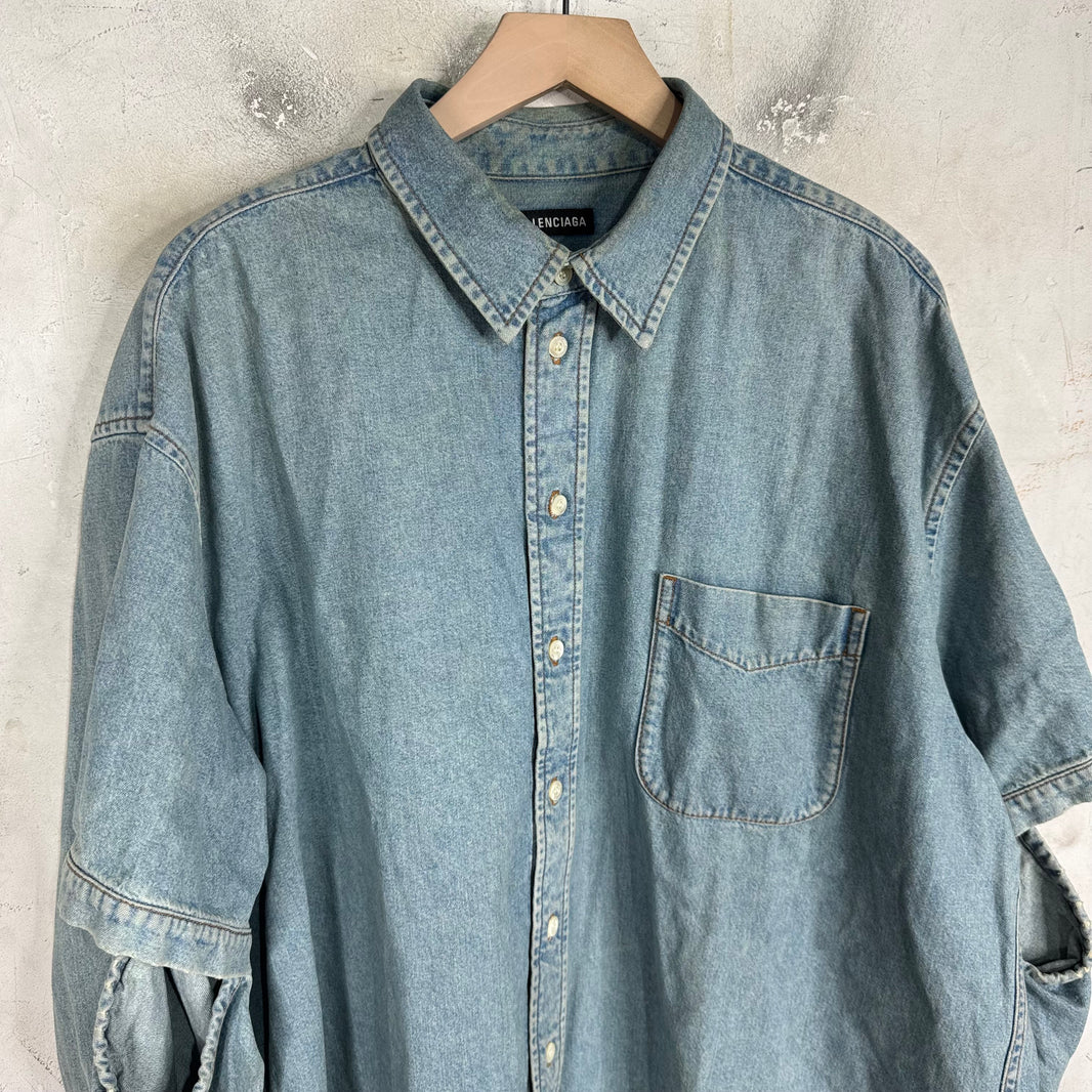 Balenciaga Denim Arm Slit Overshirt