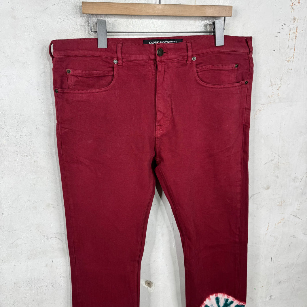Calvin Klein 205W39NYC Red Tie-Dye Jeans