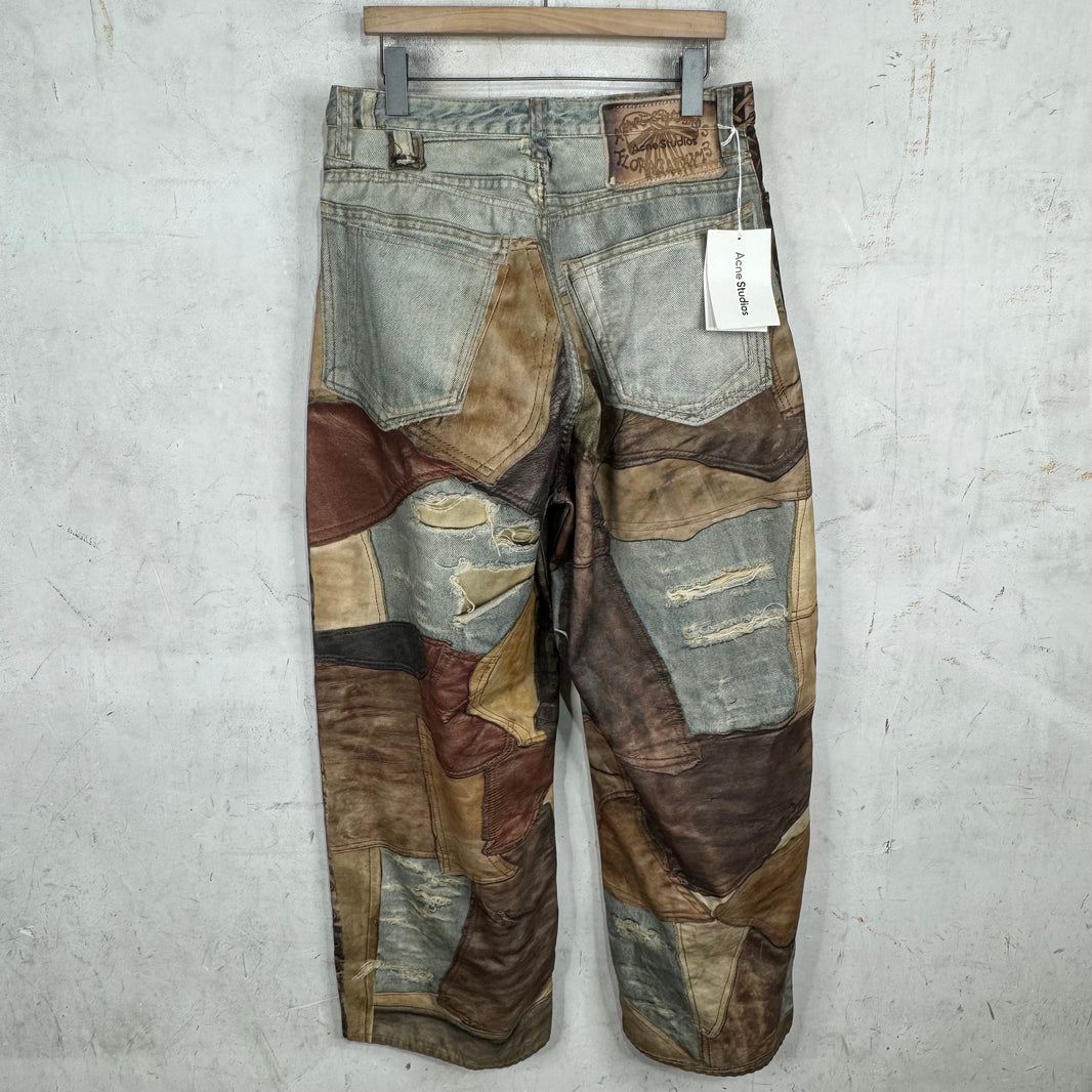 Acne Studios Trompe Leather Baggy Jeans