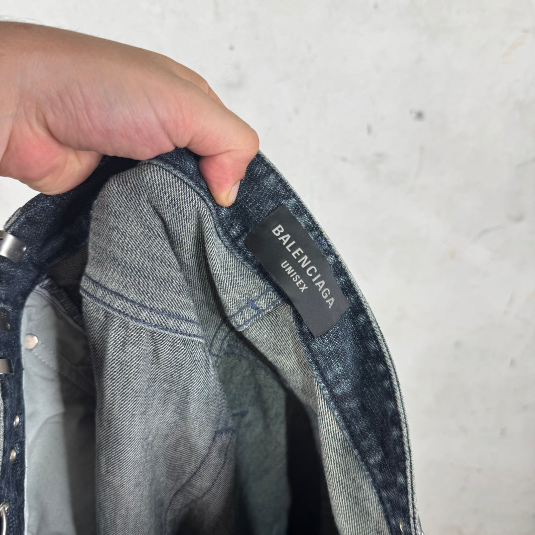 Balenciaga Dark Wash Sample Pierced Jeans