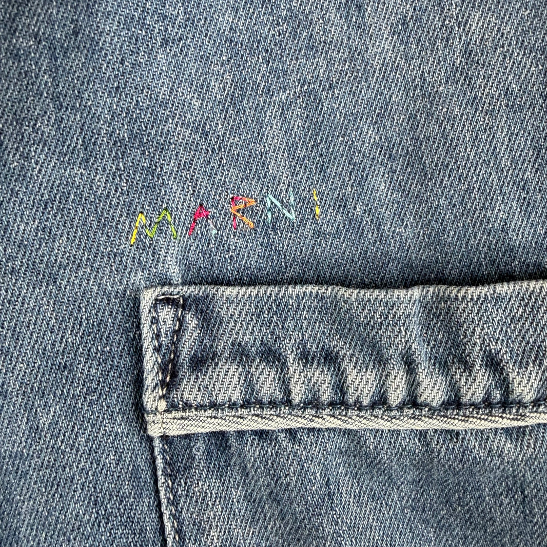 Marni Colorful Stitch Denim Shirt
