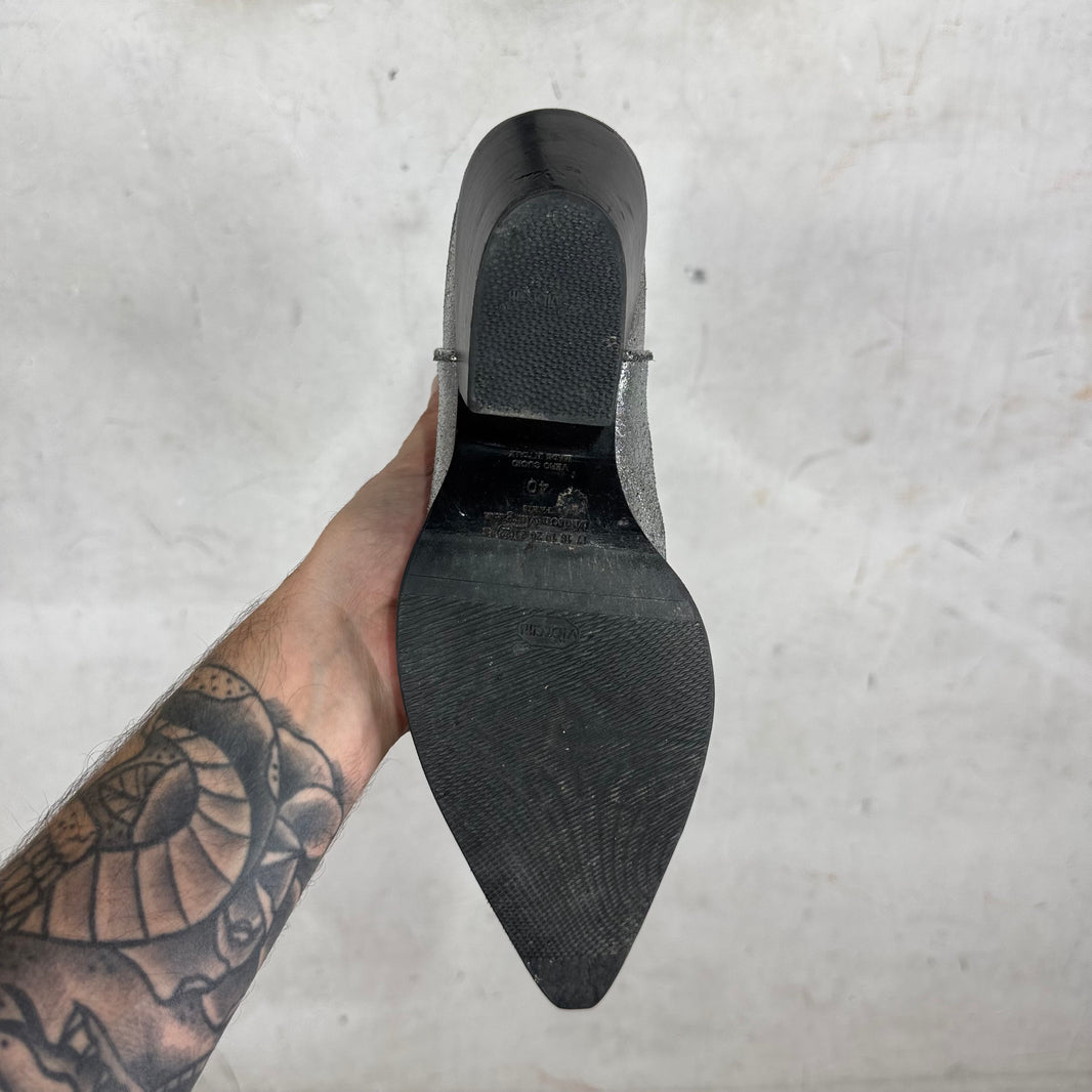 Margiela Cracked Silver Western Boots