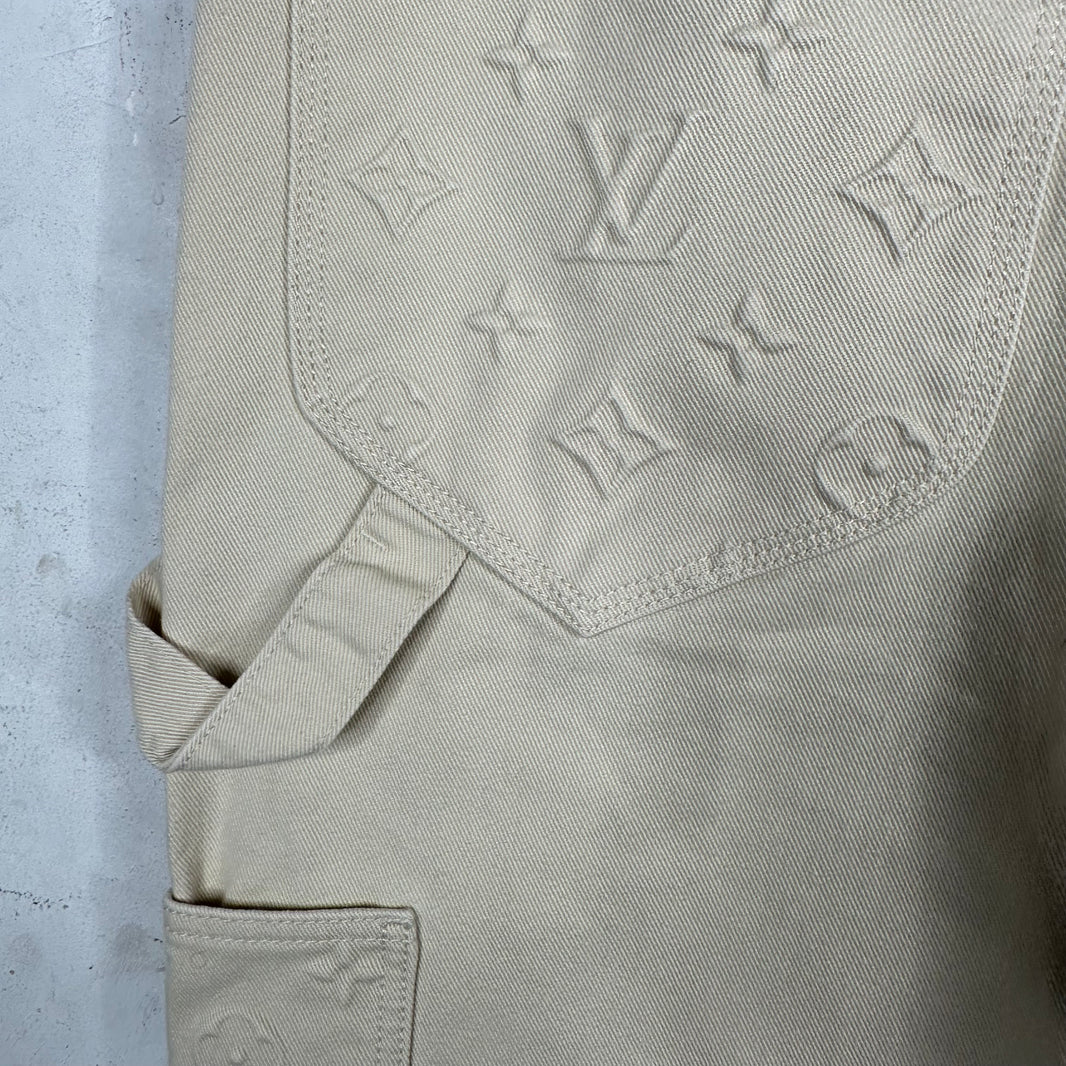 Louis Vuitton Monogram White Carpenter Pants