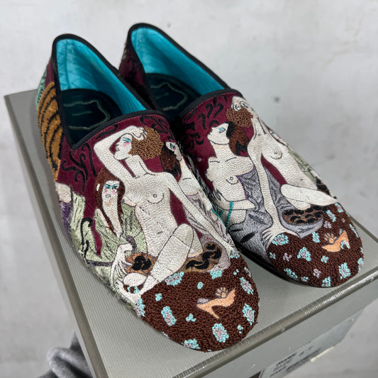 Tom Ford Embroidered Art Smoking Slippers