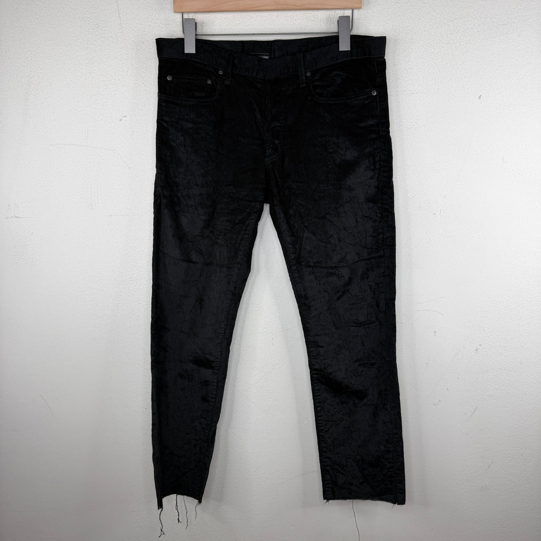 Dior Black Shiny Corduroy Pants