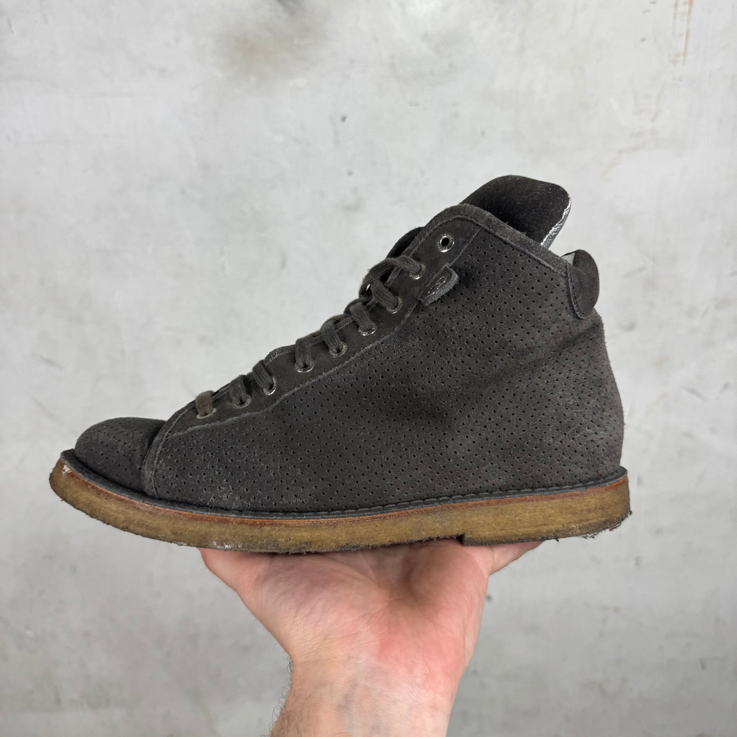 Chanel Interlocking CC Logo Brown Boots