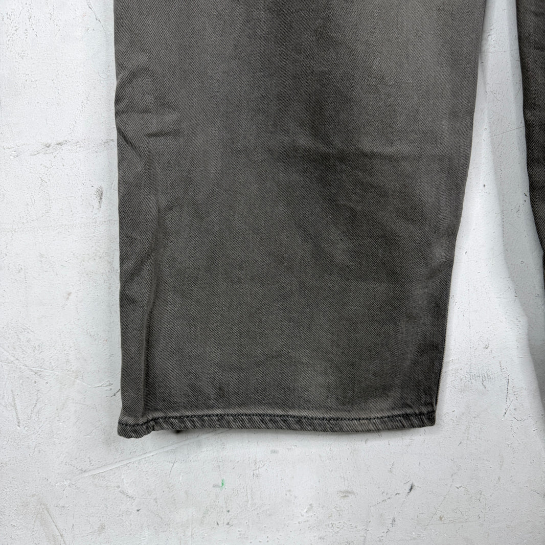 Acne Studios Altered Gray Wide Leg Jeans