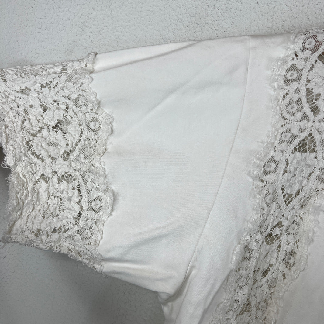Dolce & Gabanna Floral Lace Hybrid T-Shirt