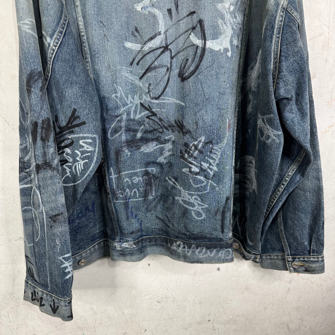 Balenciaga Grafitti Denim Jacket