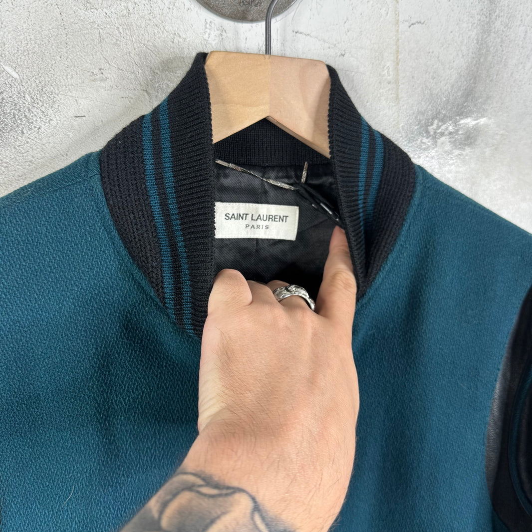 Saint Laurent Green/Black Teddy Jacket