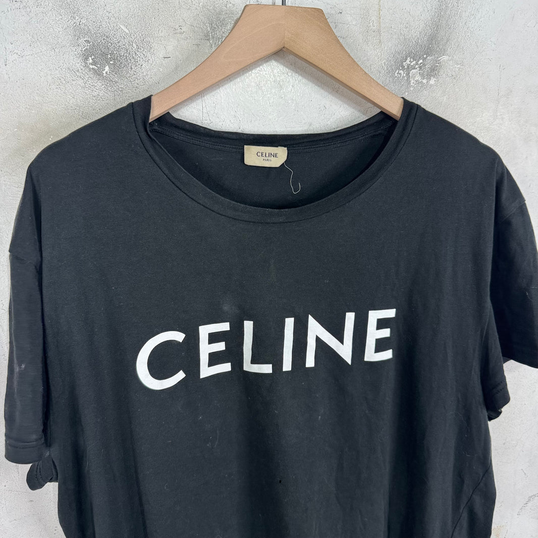 Celine Smoked Logo T-Shirt