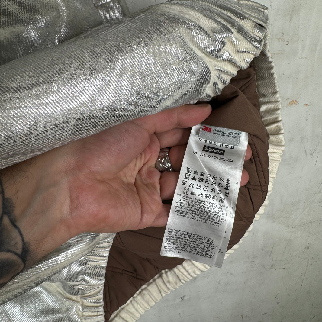 Supreme x MM6 Silver Foil Work Jacket