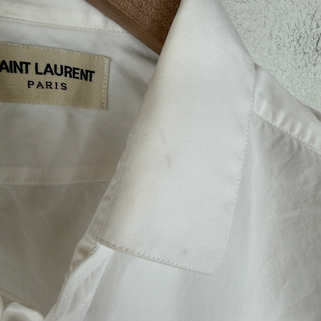 Saint Laurent White LS Button Up Shirt
