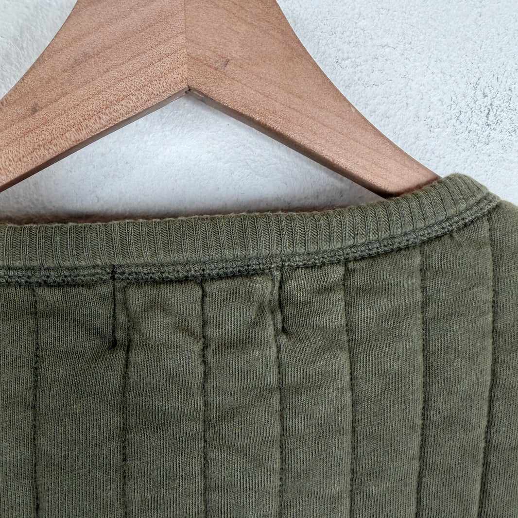 RRL Green Quilted Thermal Sweater
