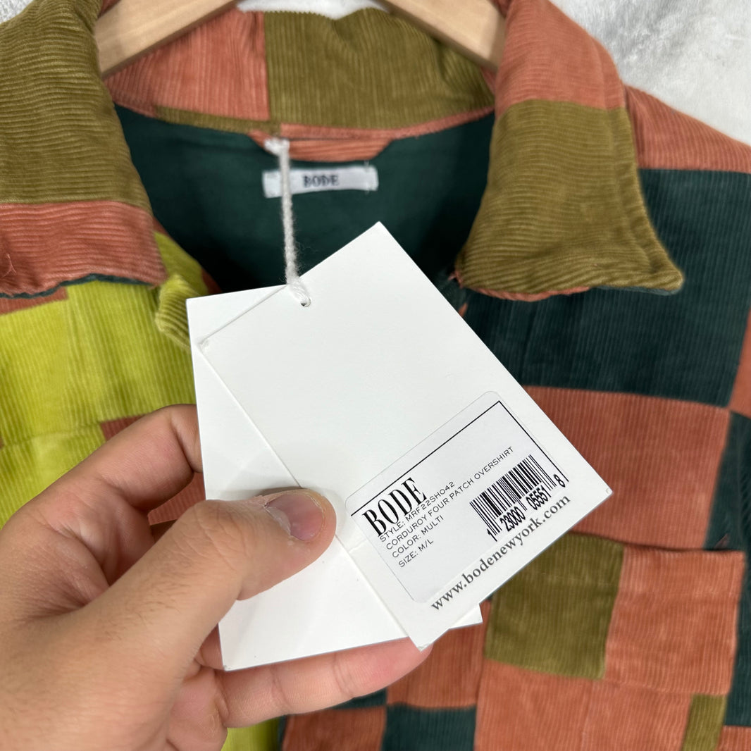 Bode Corduroy Patch Overshirt