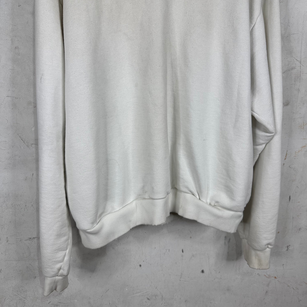 Acne Studios White Stockholm Logo Pullover Hoodie